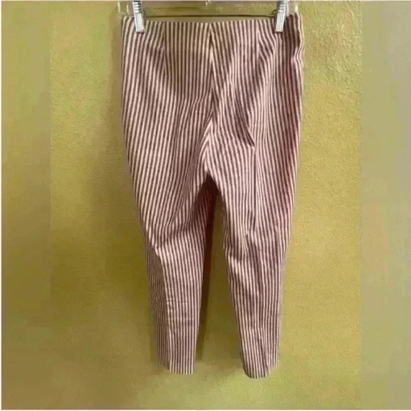 Piazza Sempione-"Audrey" Red And White Cropped Pinstripe Pant Size 40 (6) EUC! - Picture 7 of 10